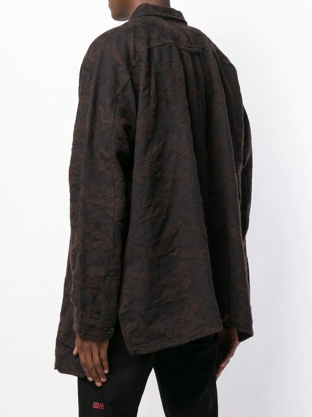 oversized textured shirt - 4