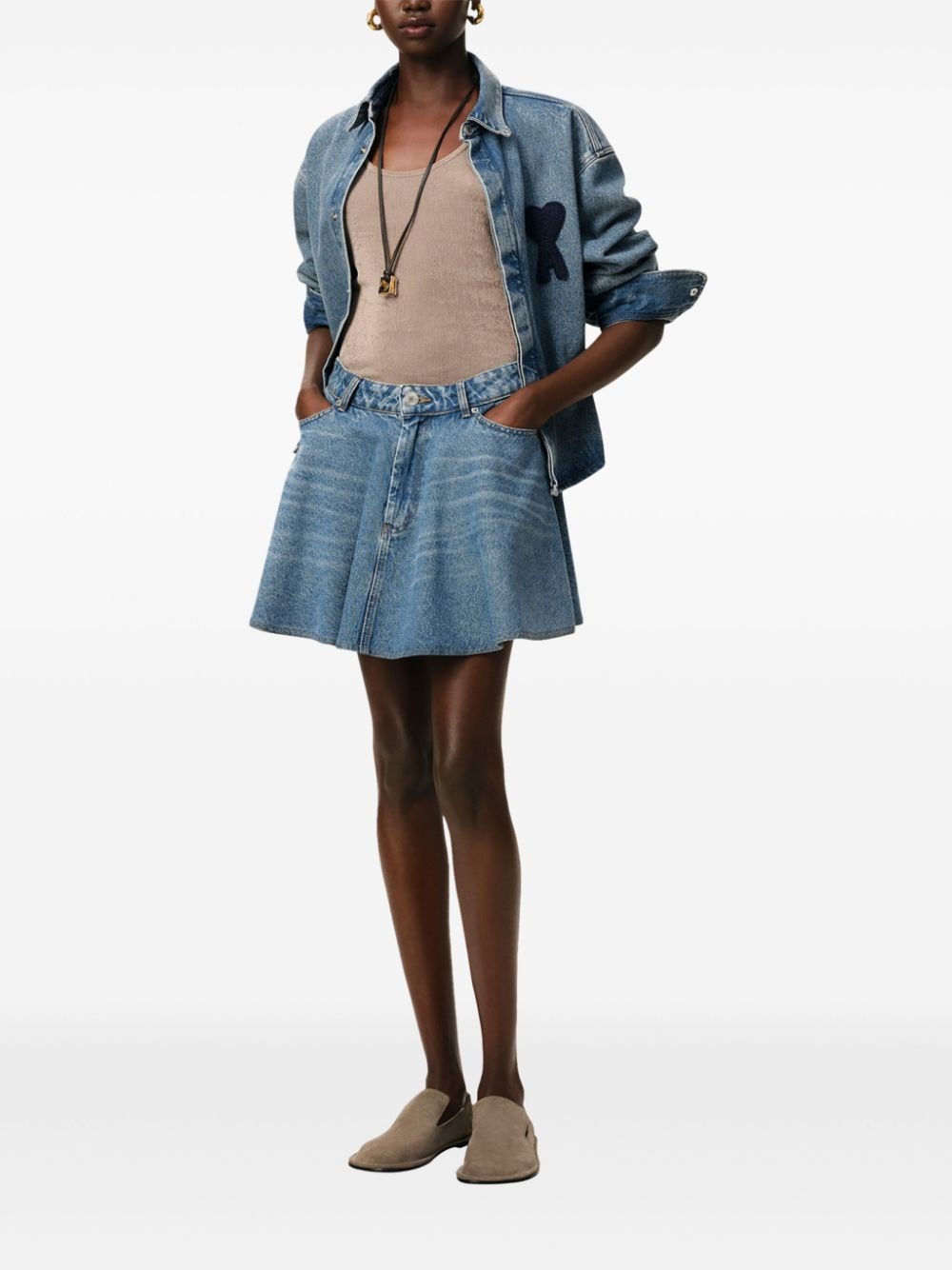 flared miniskirt - 2