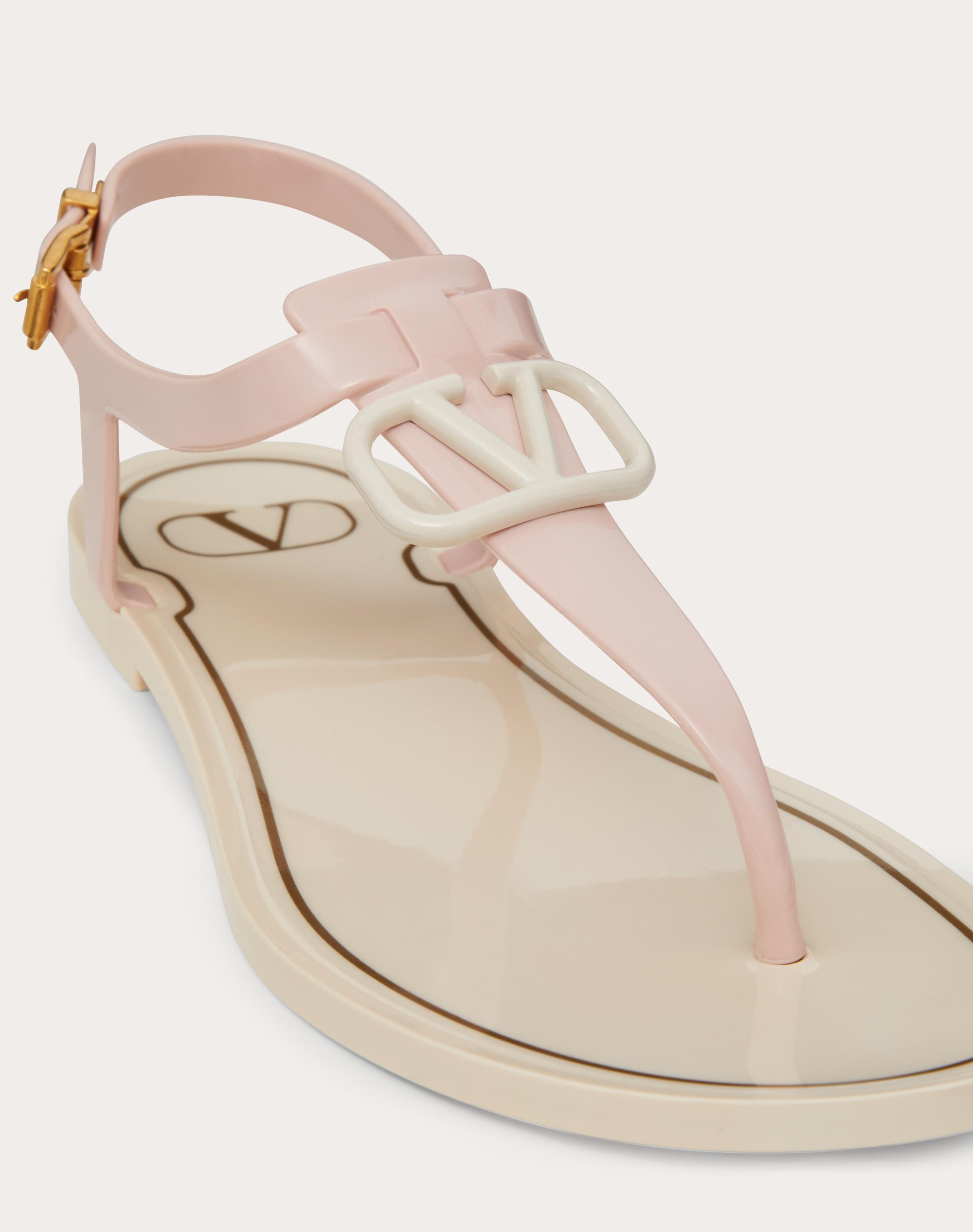 VLOGO SIGNATURE FLAT RUBBER SANDAL - 5