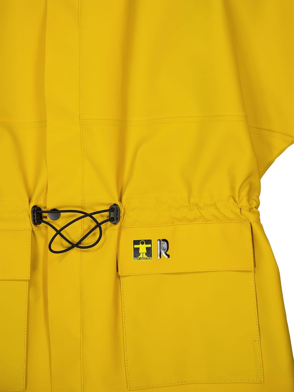 hooded drawstring raincoat - 5