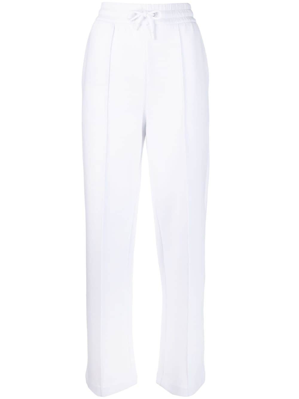 logo-patch cotton-blend trousers - 1