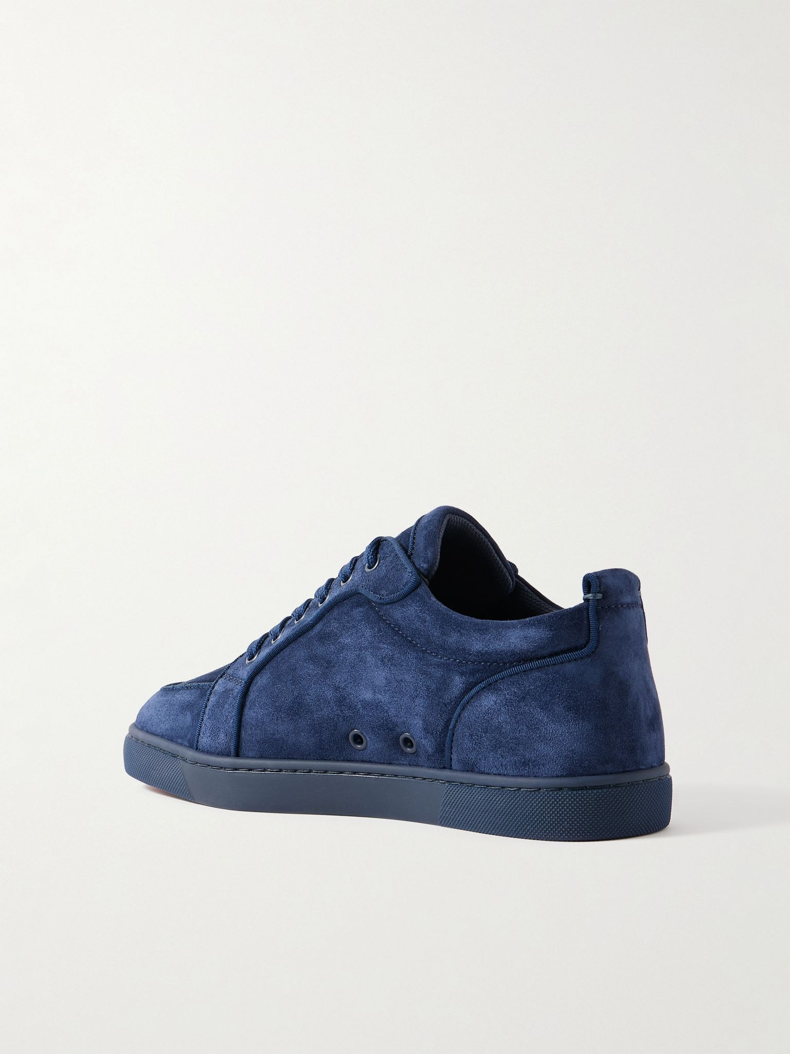 Rantulow Orlato Grosgrain-Trimmed Suede Sneakers Navy - 4