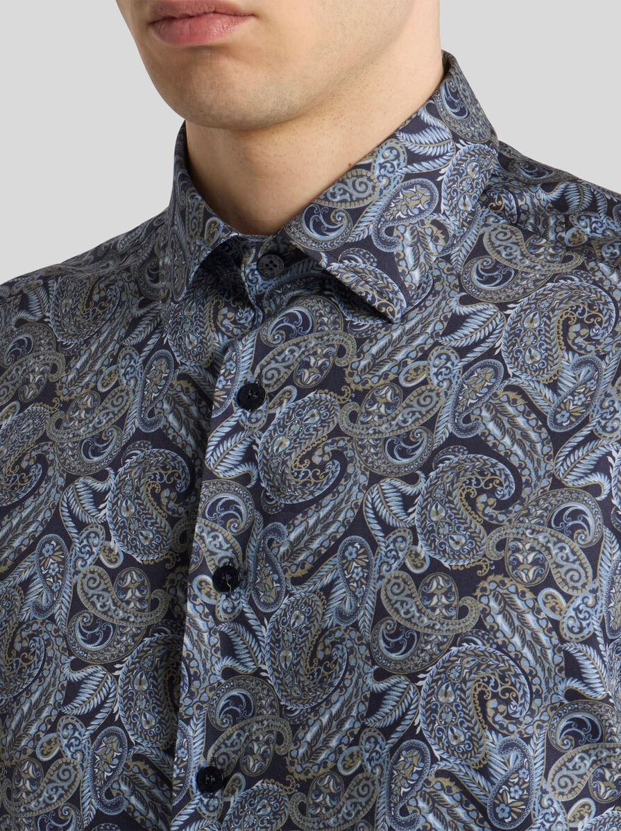 COTTON SHIRT WITH PAISLEY PRINT - 3