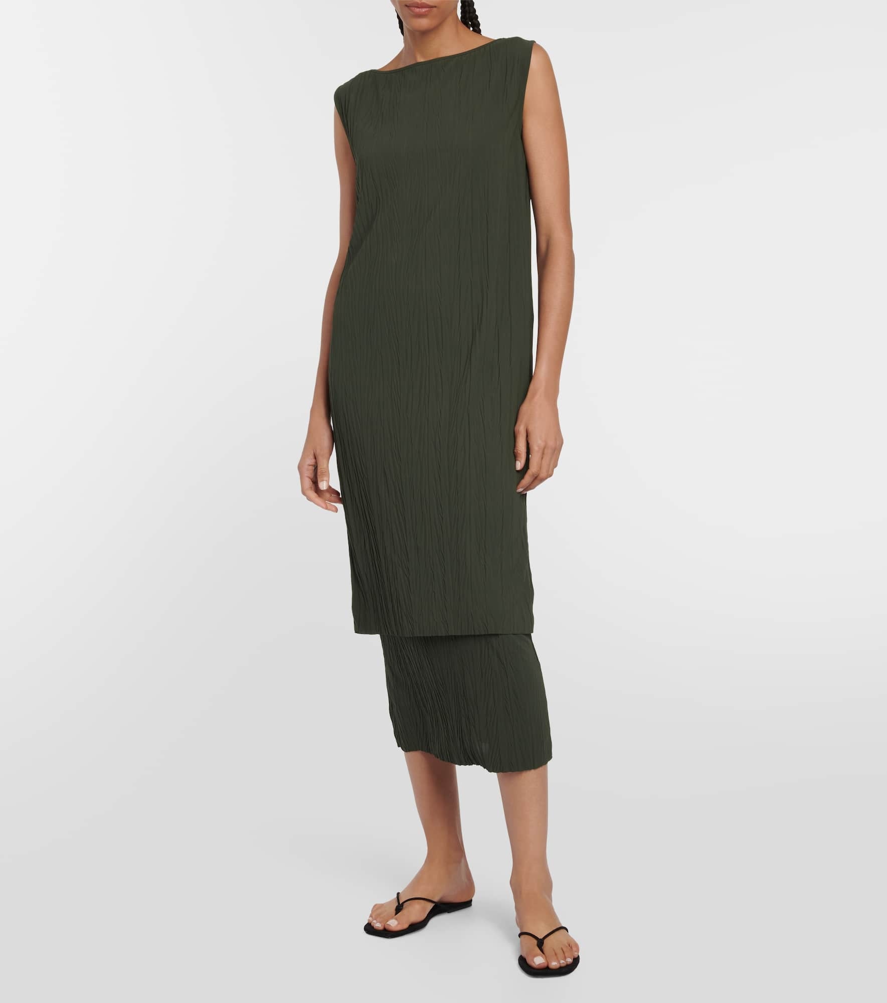 Leisure Carnia plissé jersey midi skirt - 2