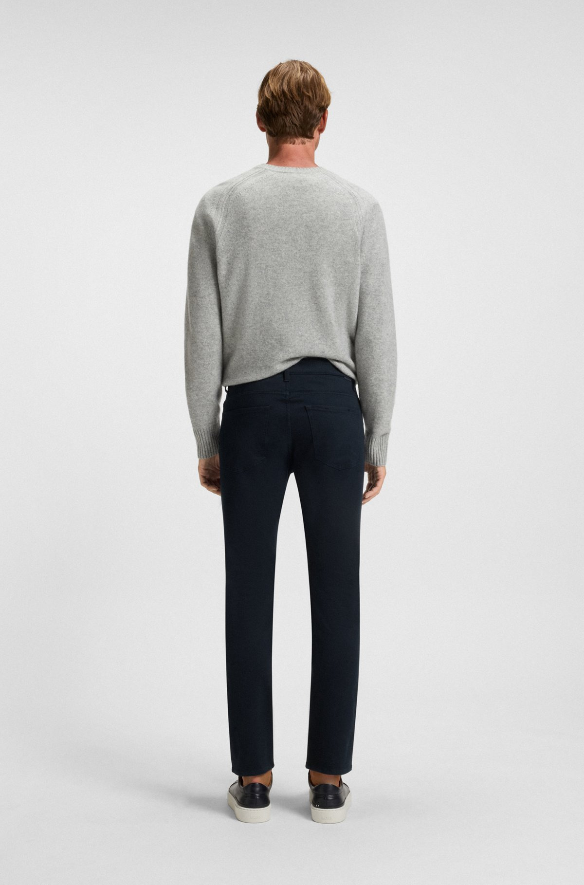 DELAWARE SLIM-FIT TROUSERS IN BRUSHED SATIN - 4