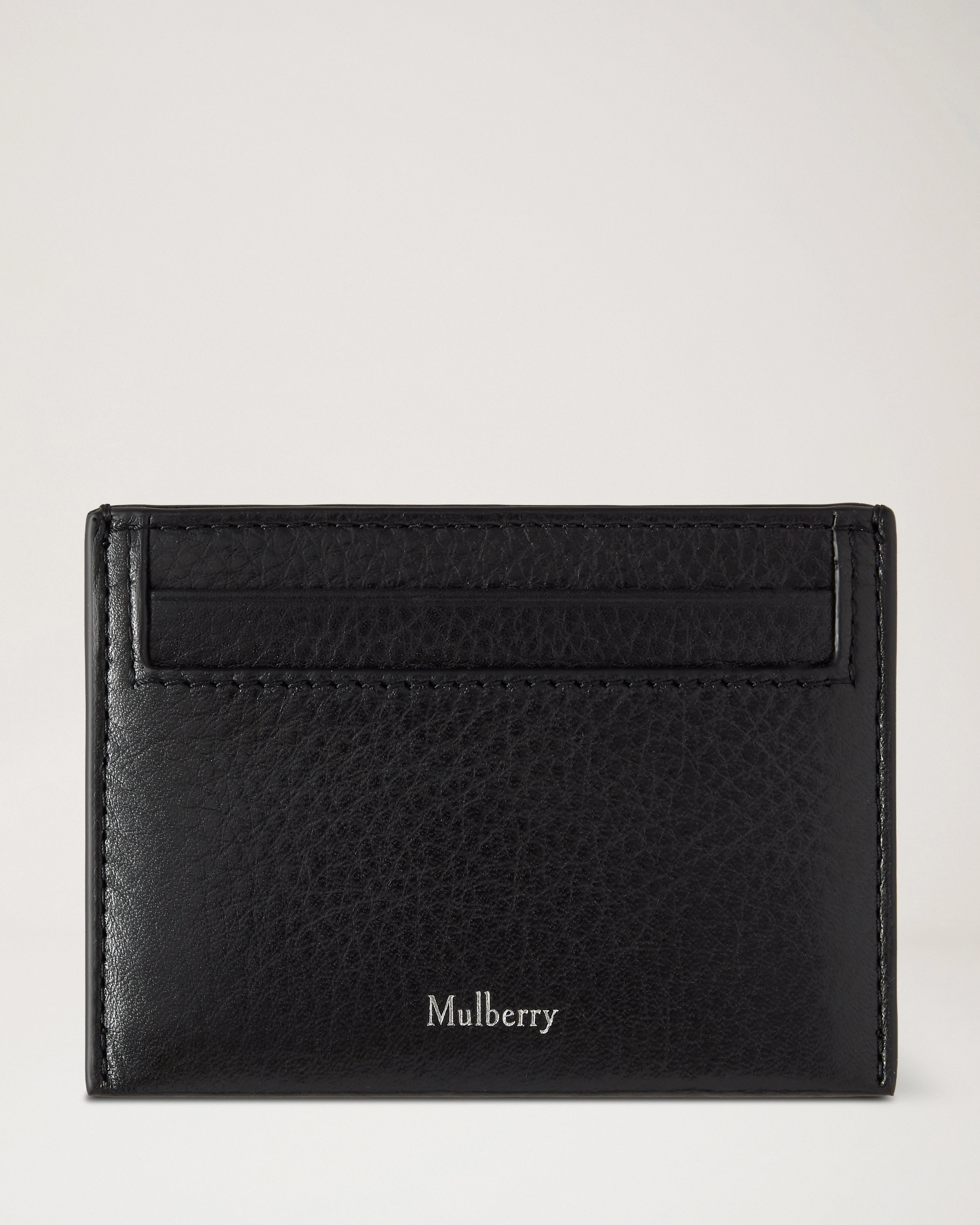 Credit Card Slip Black High Shine Leather - 1