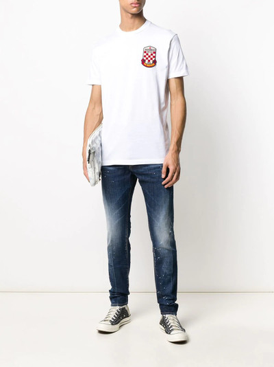 DSQUARED2 splatter-effect slim-fit jeans outlook