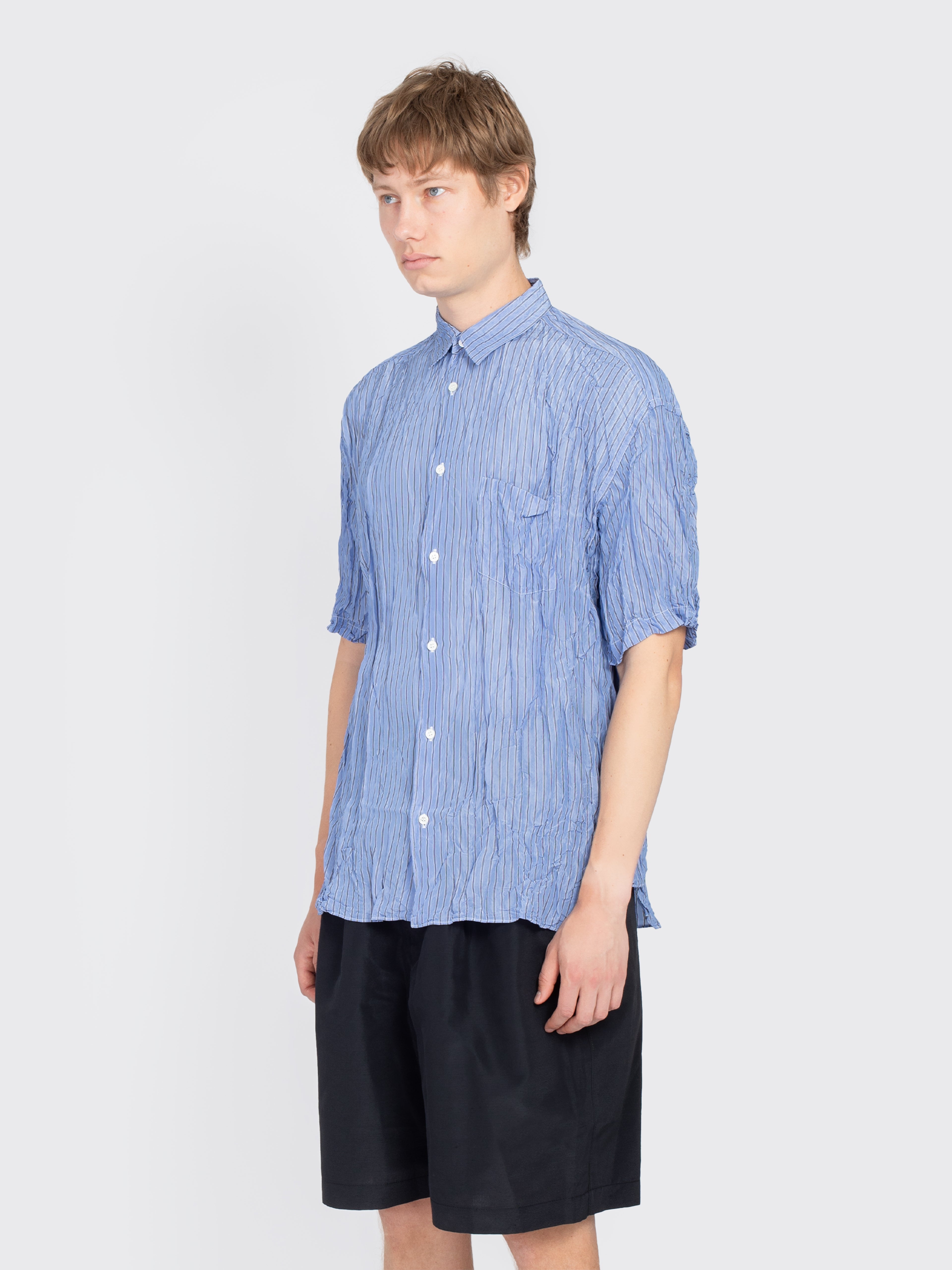 Short Sleeve Striped Shirt - 2