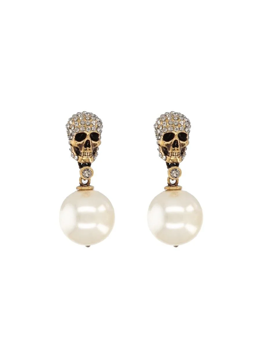 Alexander McQueen Skull Earrings With Pavé - 1