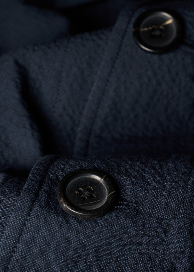 Navy Stretch-Cotton Seersucker Jacket 8