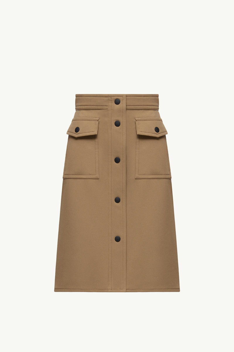 Technical Twill Knee-Length Skirt 1