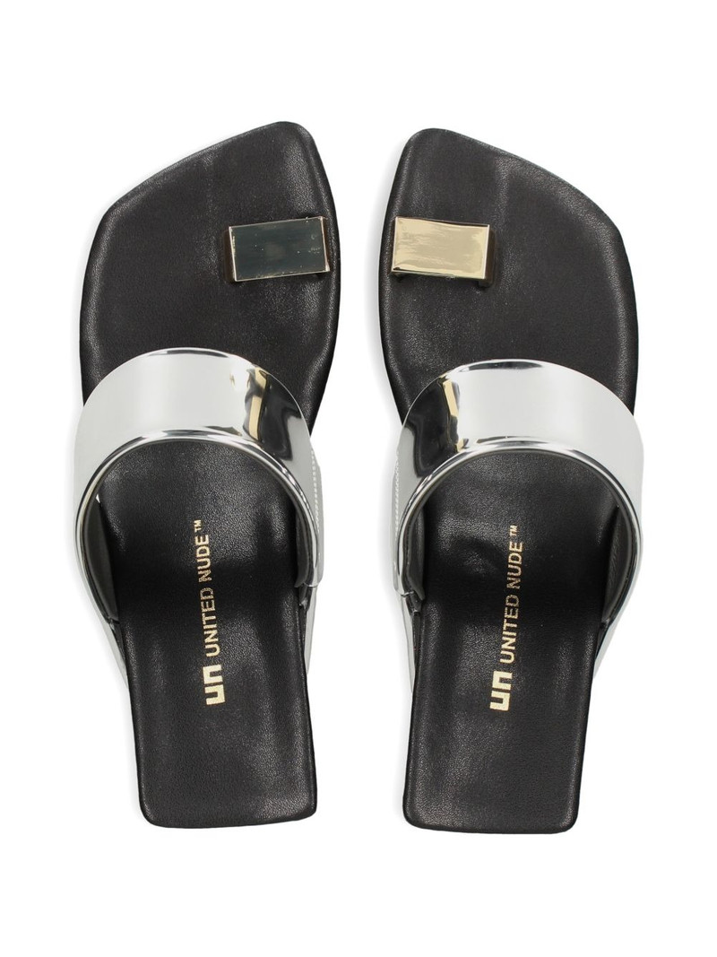 Loop Toe Hi metallic-effect toe-ring sandals 4
