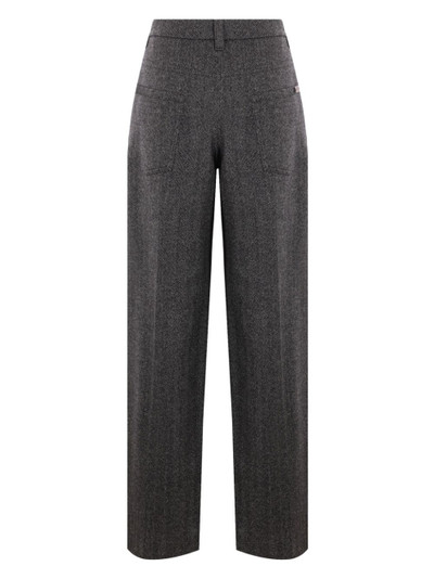 Brunello Cucinelli wool-blend high-waisted trousers outlook