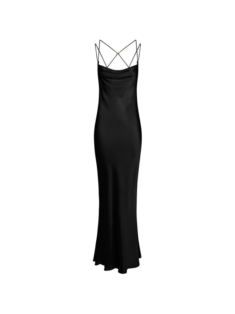 satin strap maxi dress 1