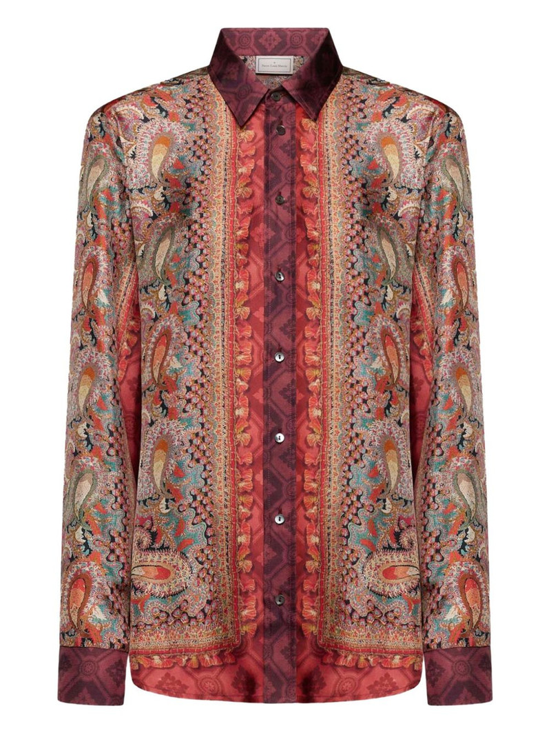 paisley-print silk shirt 1