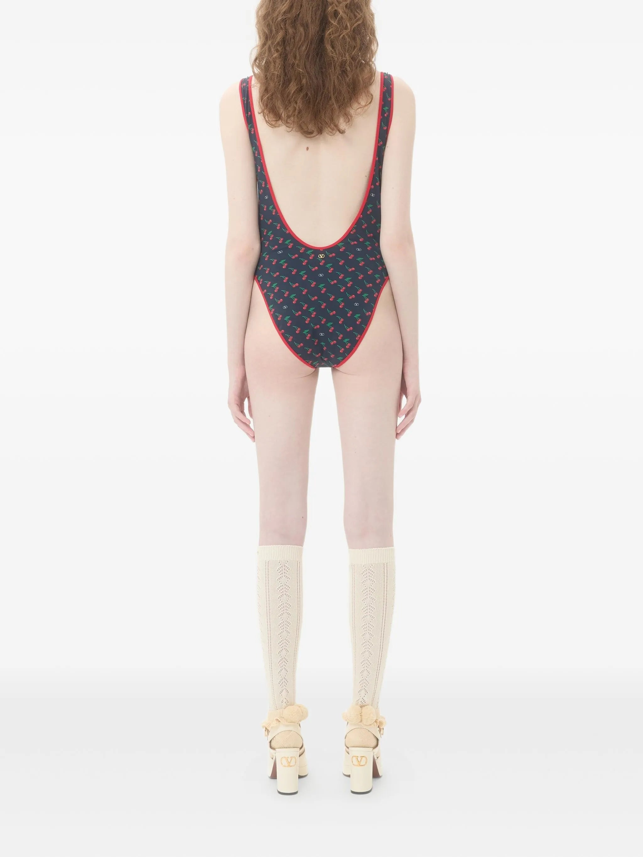 cherry-print swimsuit - 5