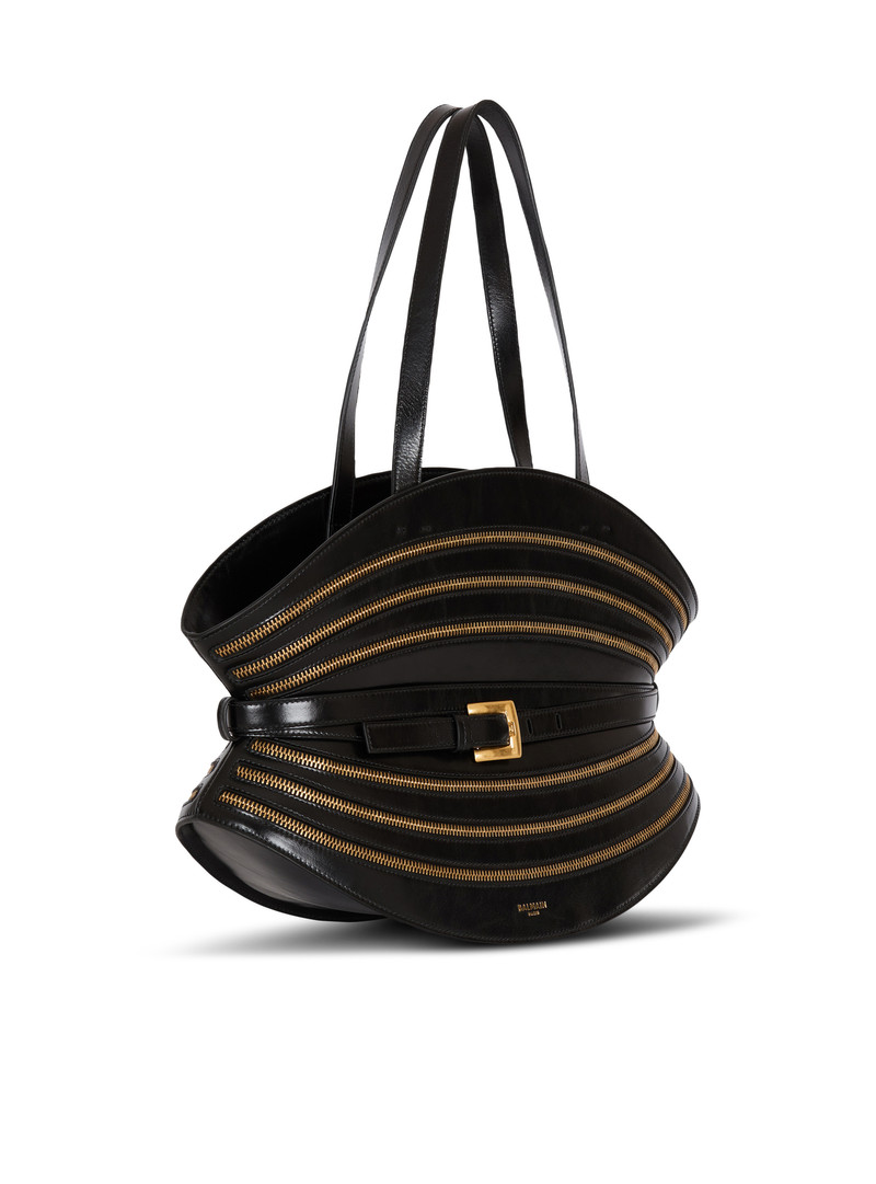 Medium Shuffle Zips bag in calfskin leather 3