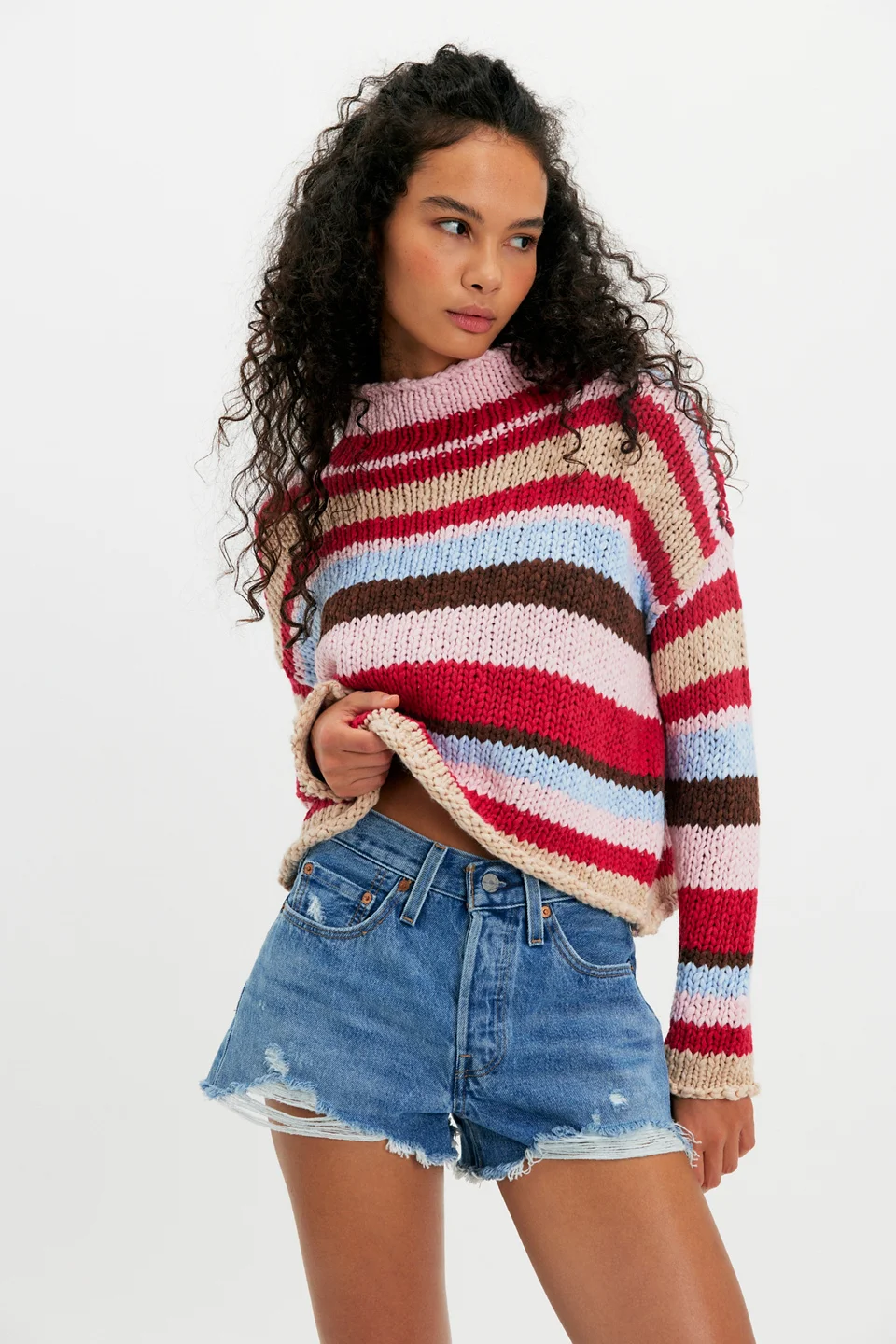 Opal Rollneck Knit Stripe Sweater - 1