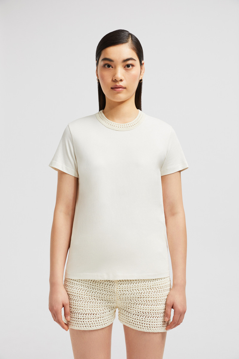 Crochet Accent Cotton T-Shirt 3