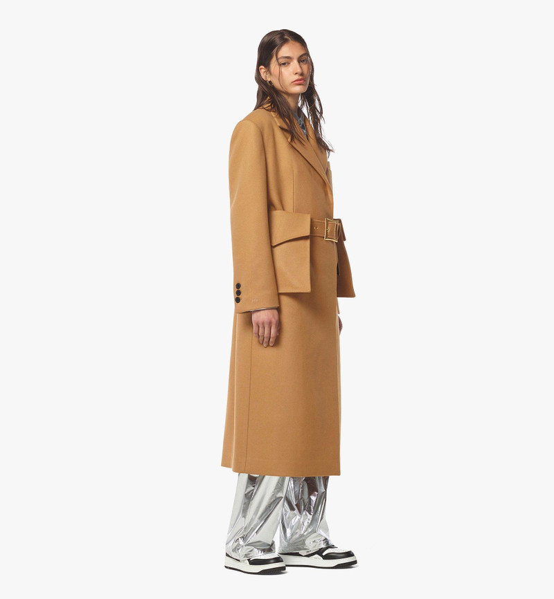 Wool-Cashmere Coat w/ Pocket Belt 4