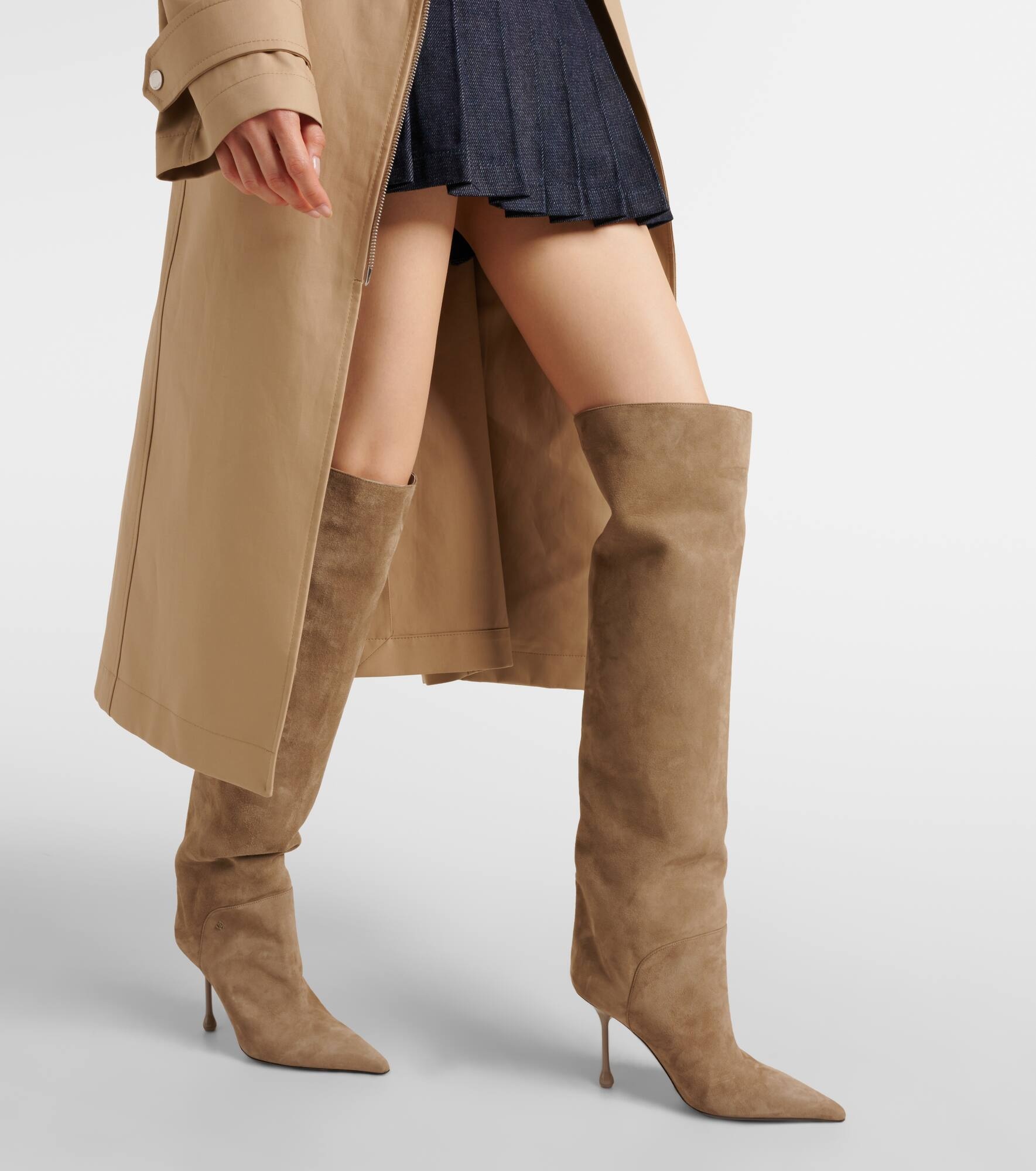 Cycas suede over-the-knee boots - 4