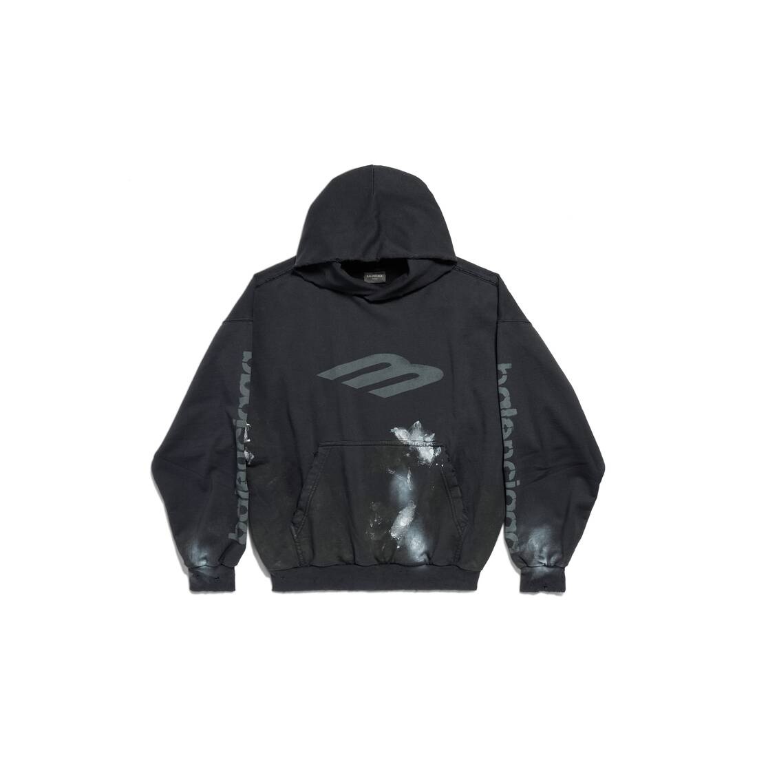 3b Stencil Hoodie Medium Fit in Black - 1