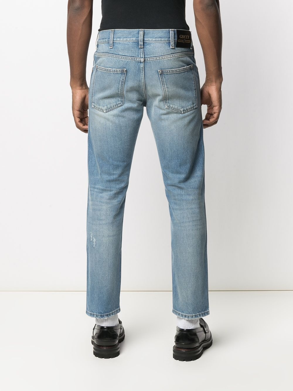 eco-bleached tapered jeans - 4