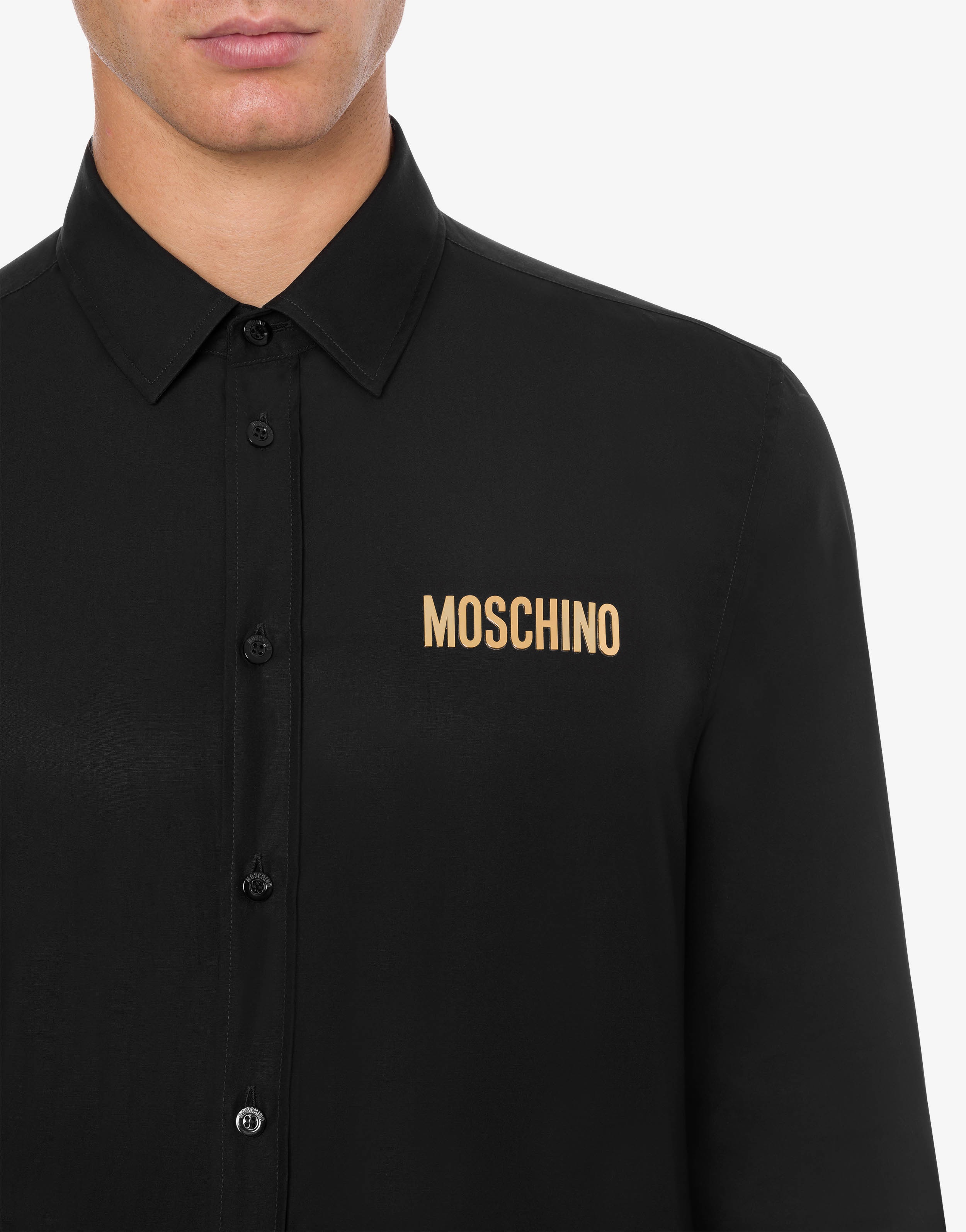 METALLIC LOGO POPLIN SHIRT - 4