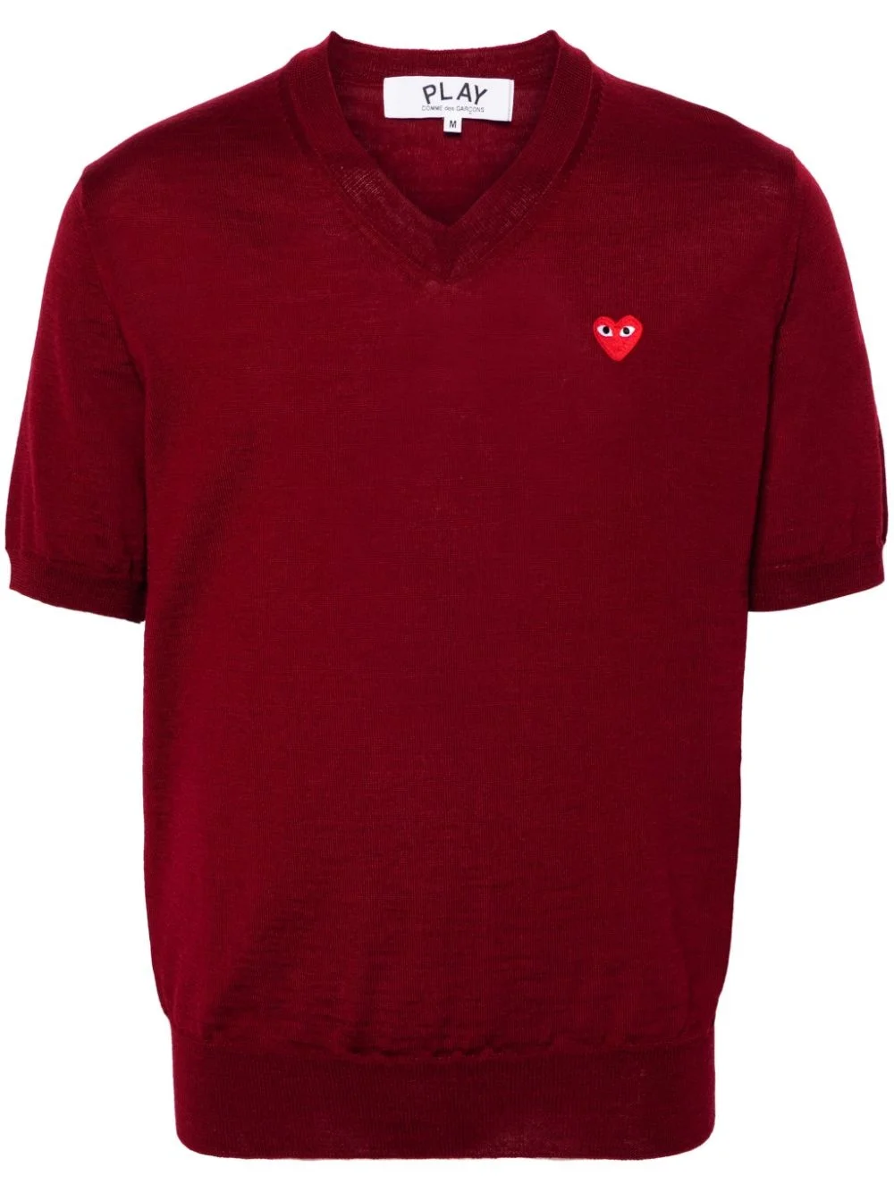 heart-patch wool jumper - 1