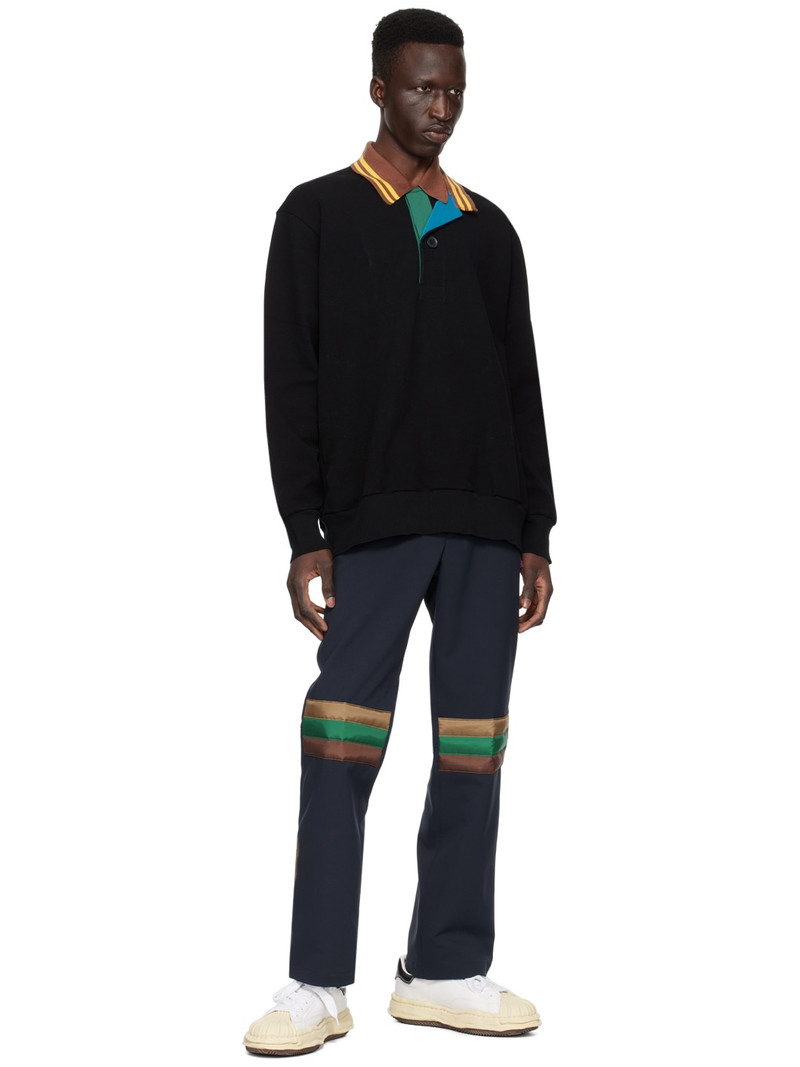 Kolor Navy Paneled Sweatpants outlook