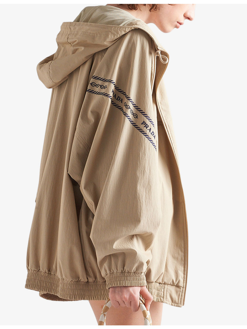 Brand-embroidered raglan-sleeved cotton-blend hoody - 4