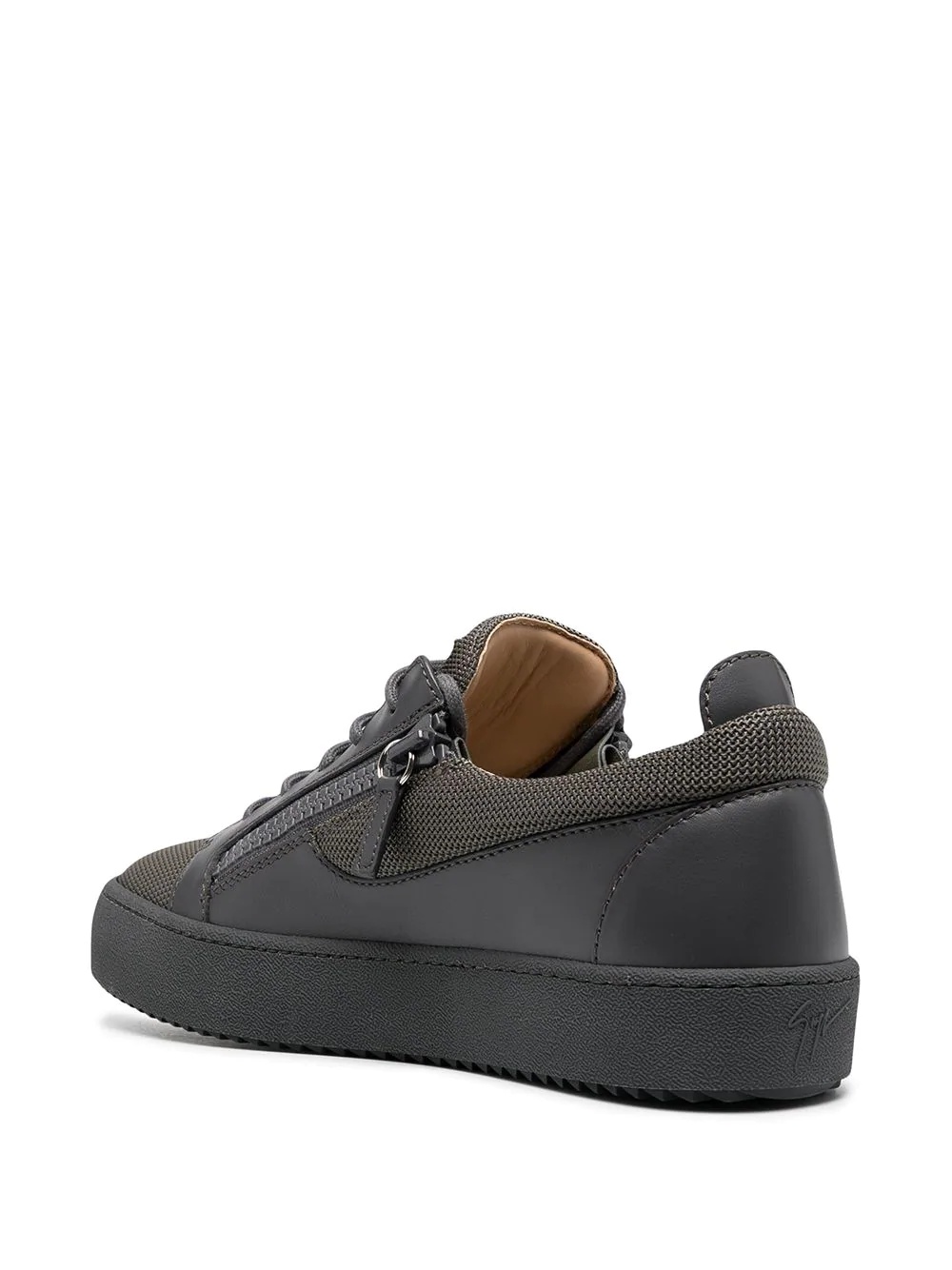 zip-detail low-top sneakers - 3