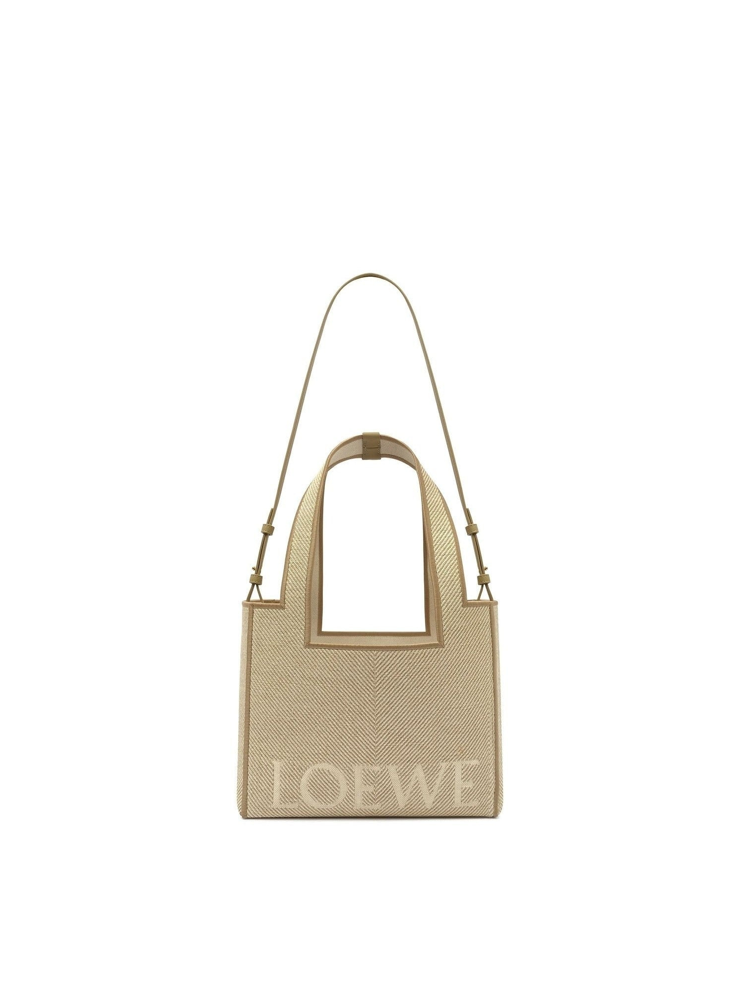 Loewe Font Tote Medium Bag in Ecru - 1