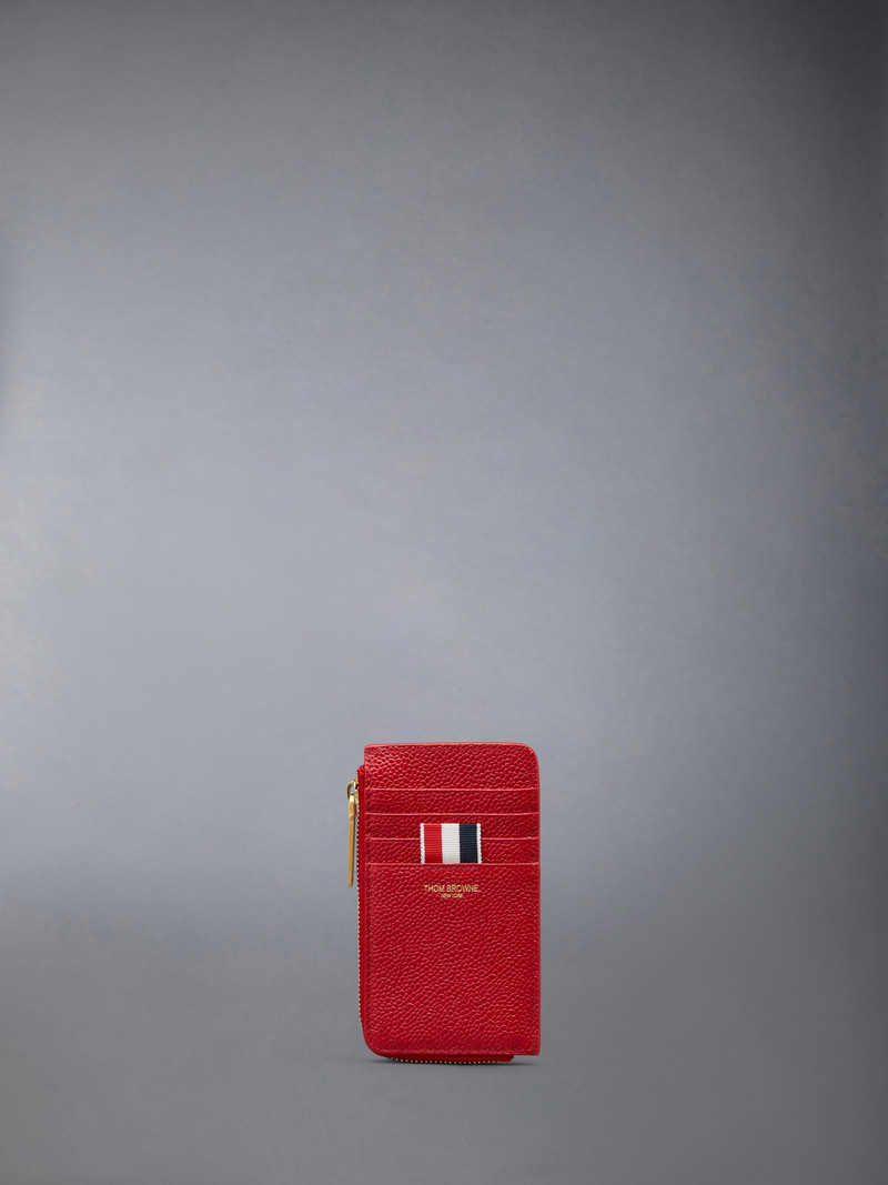 PEBBLE GRAIN HALF ZIP WALLET 1