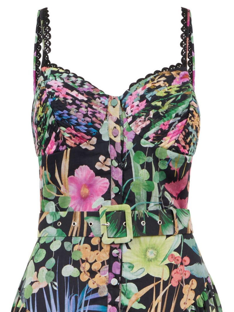 Cael floral-print belted dress 4