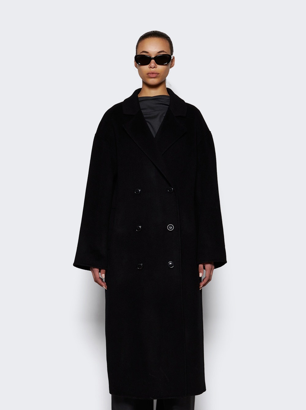 Borneo Wool And Cashmere Coat Black - 3