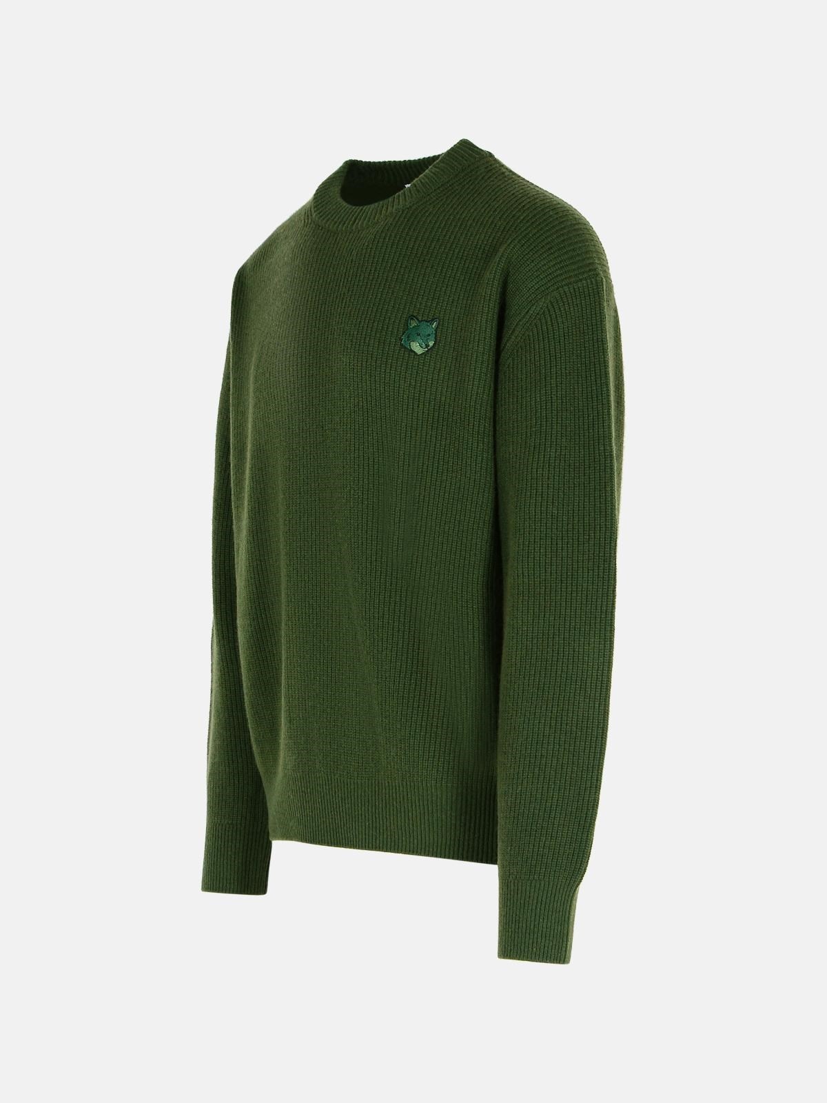 GREEN WOOL SWEATER - 2