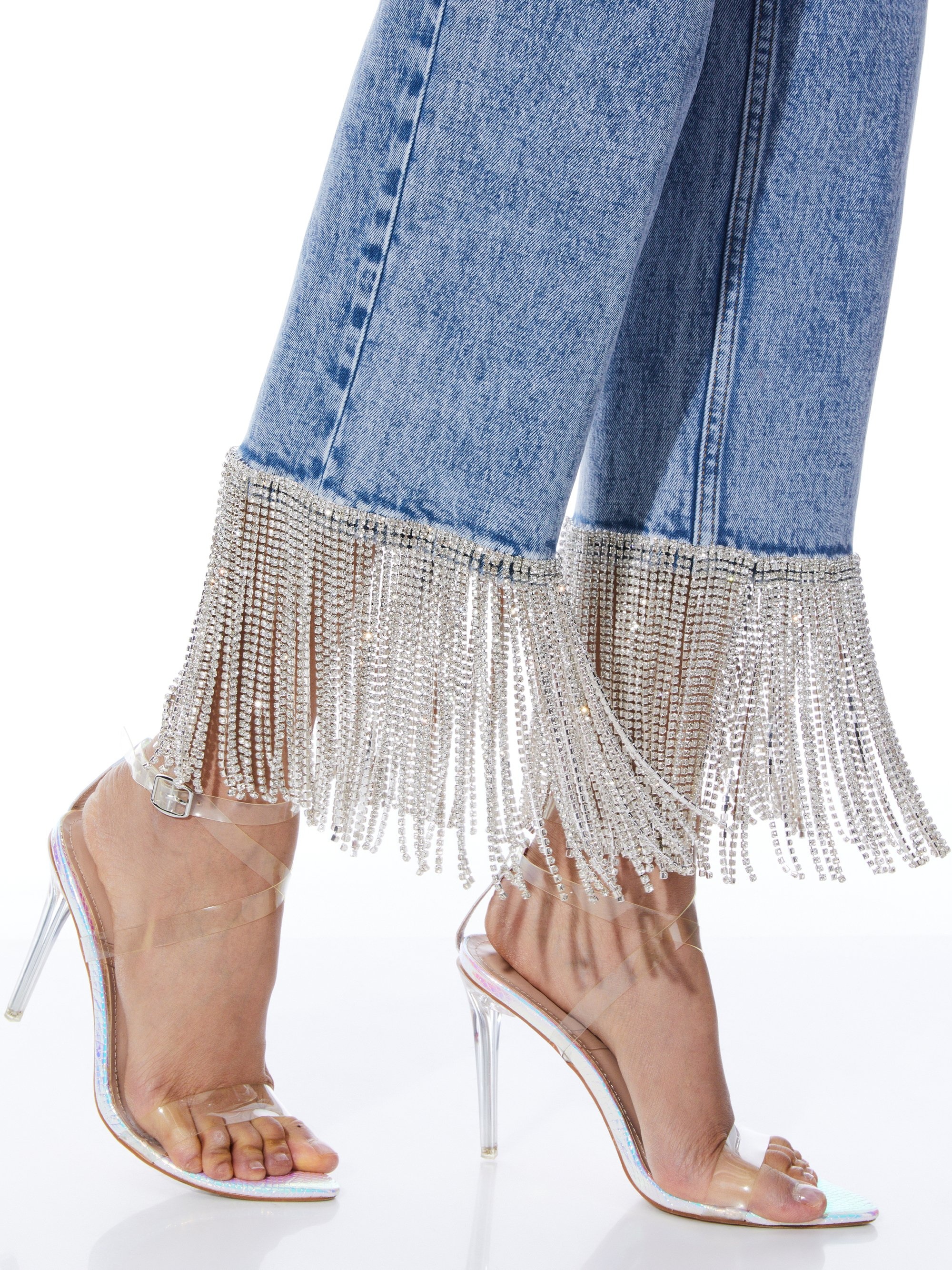 AMAZING HIGH RISE EMBELLISHED HEM BOYFRIEND JEAN - 6