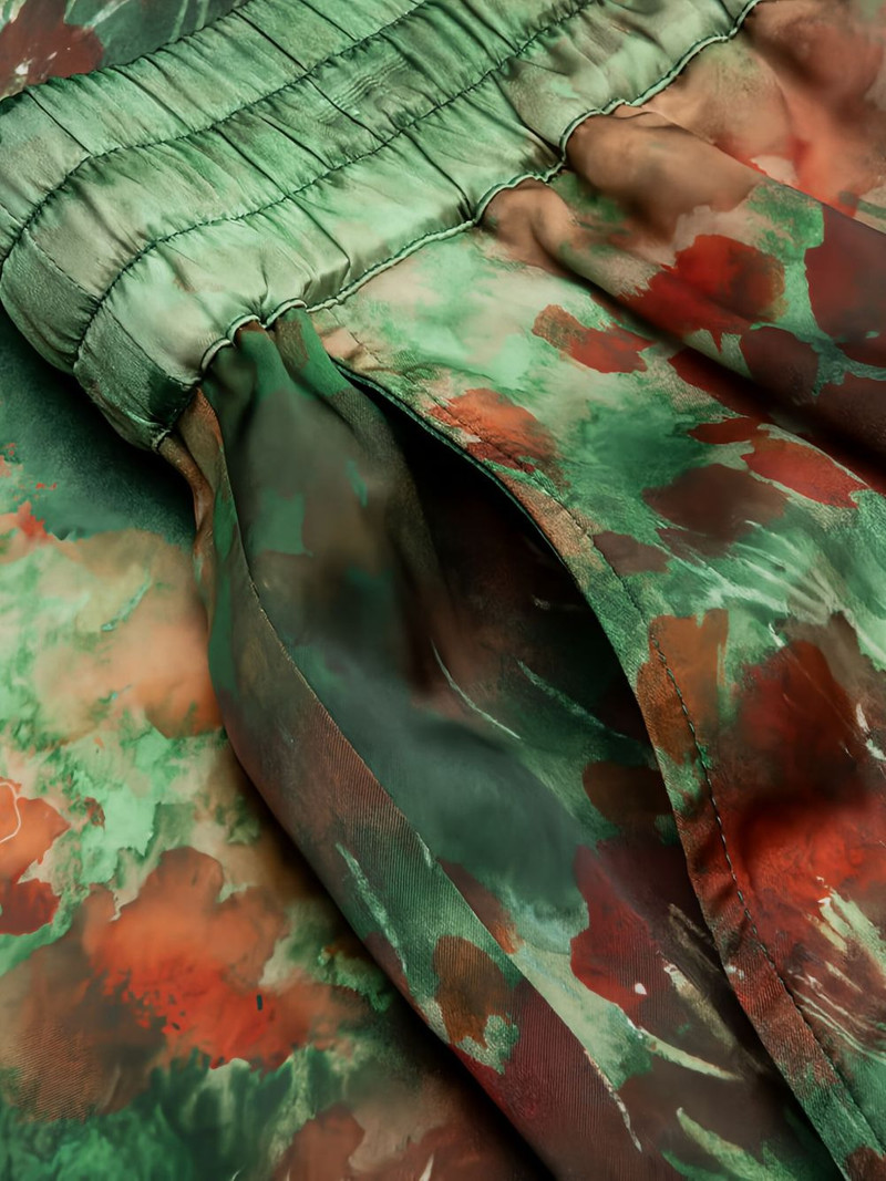 tie dye-print silk-blend shorts 4