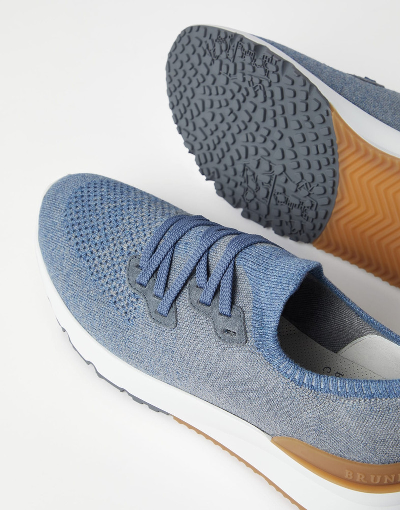 Cotton chiné knit runners 3