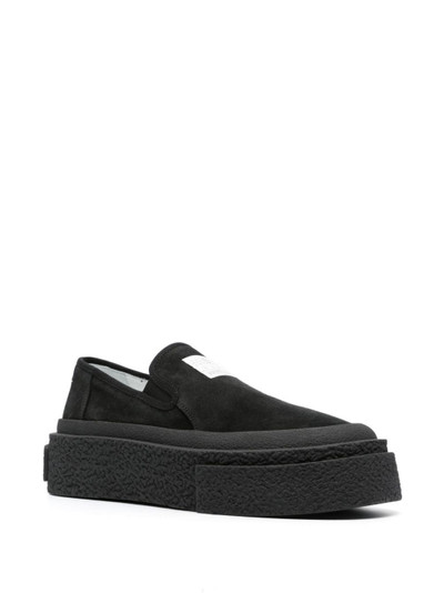 MM6 Maison Margiela signature numbers-patch suede loafers outlook
