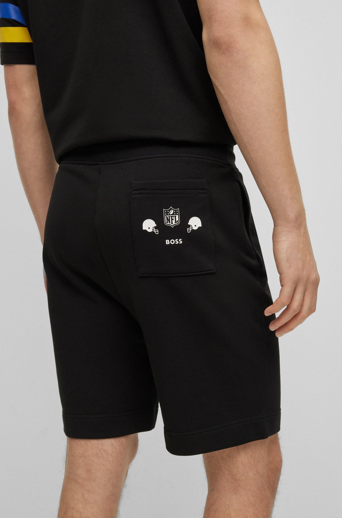 BOSS X NFL COTTON-TERRY SHORTS WITH COLLABORATIVE BRANDING - 3