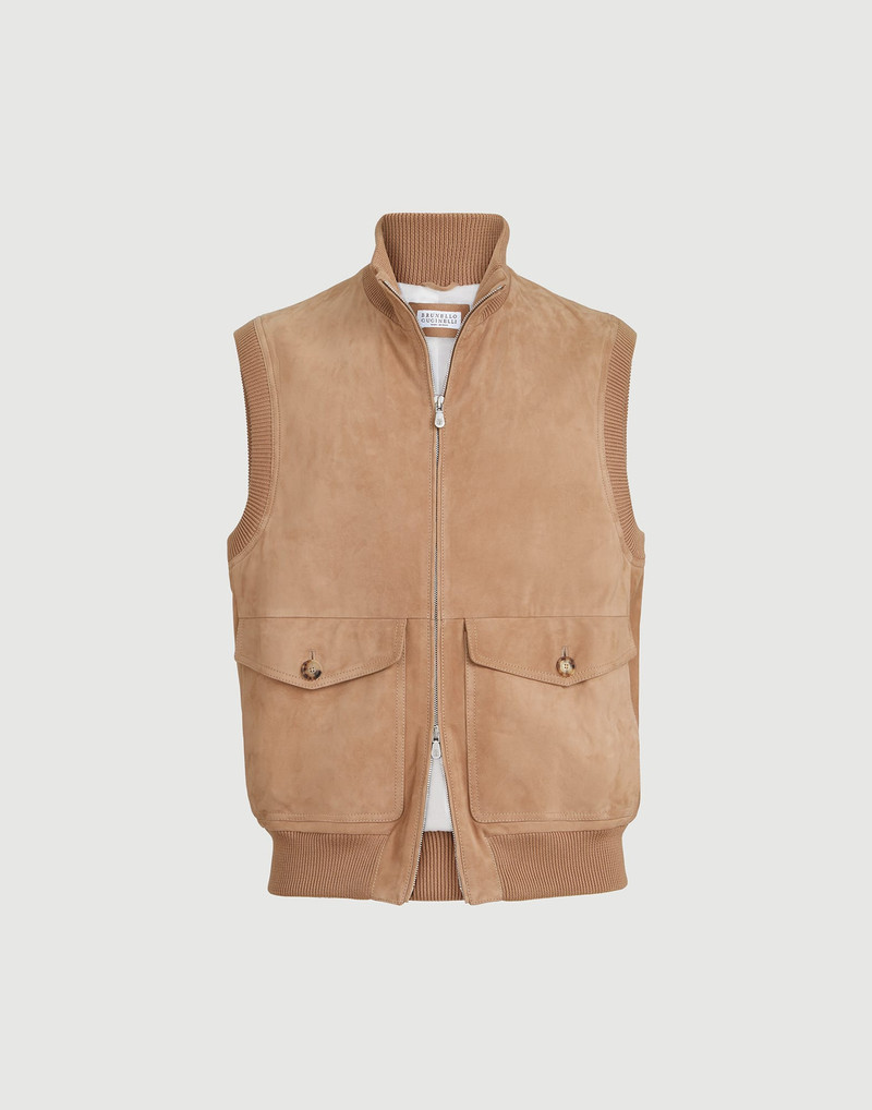 Suede vest with Thermore® padding 1