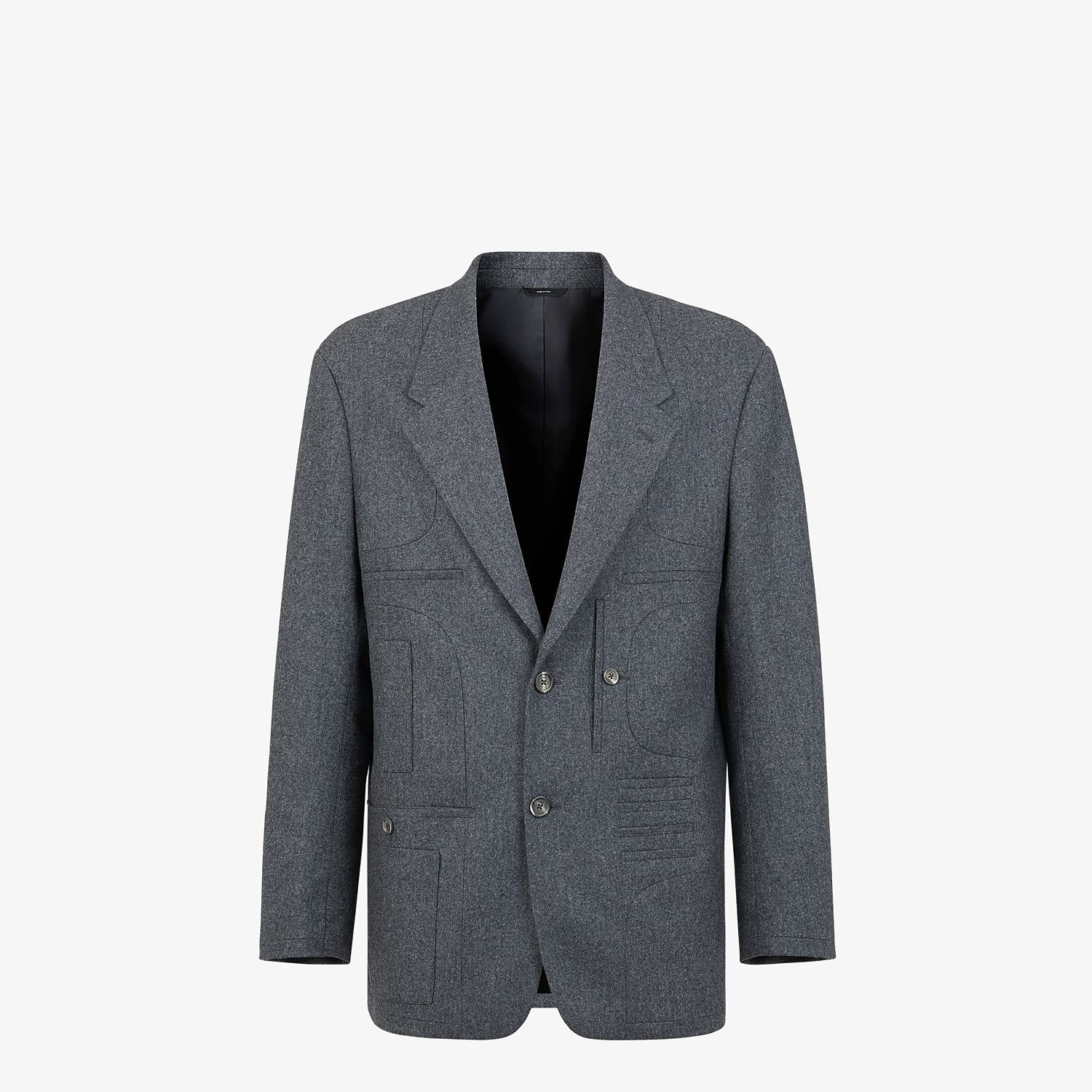 Gray wool blazer - 1