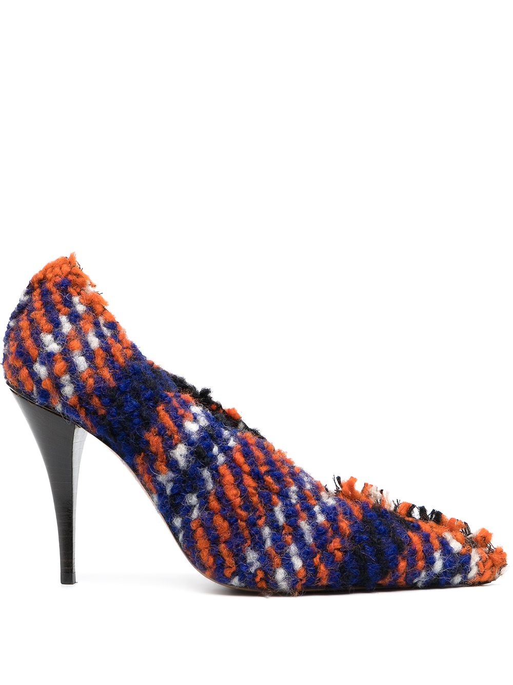 virgin wool check pumps - 1