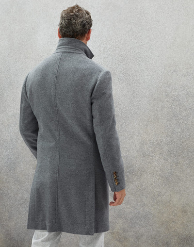 Brunello Cucinelli Water-resistant lightweight cashmere overcoat outlook
