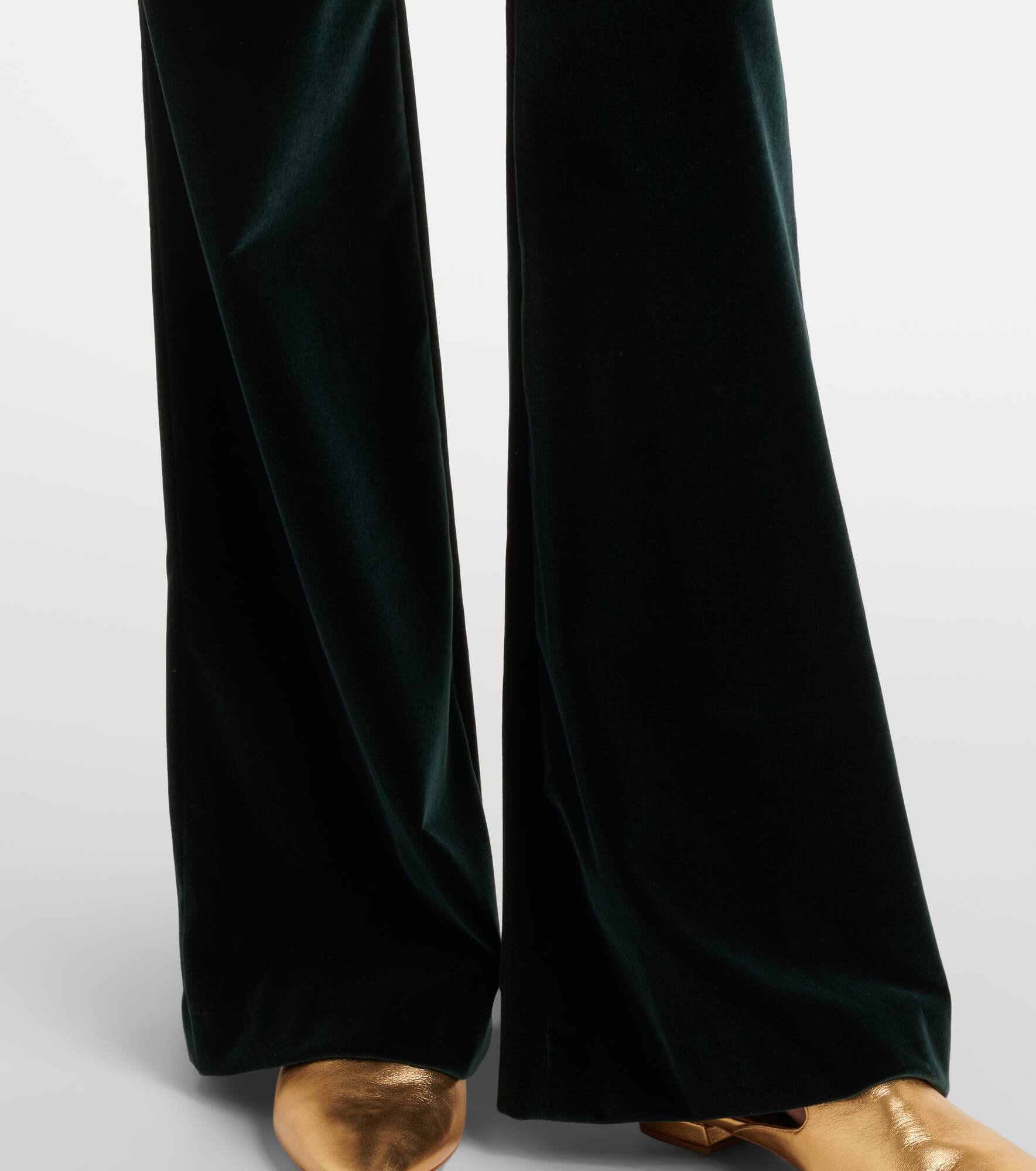 Cotton velvet flared pants - 6