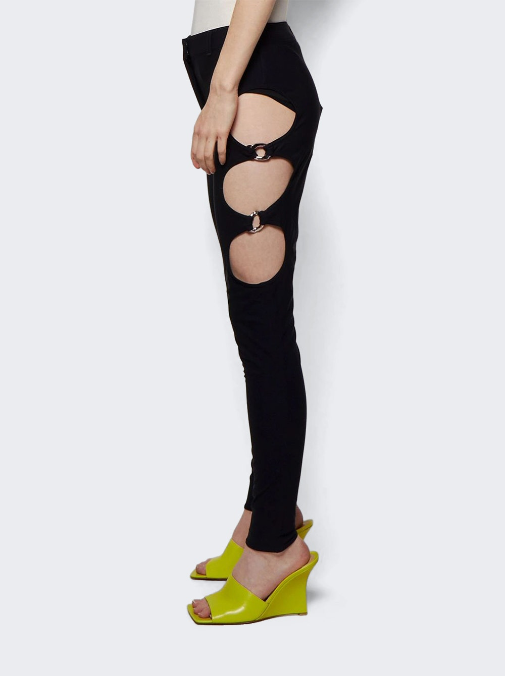 Hook And Bar Cut-out Legging Black - 4