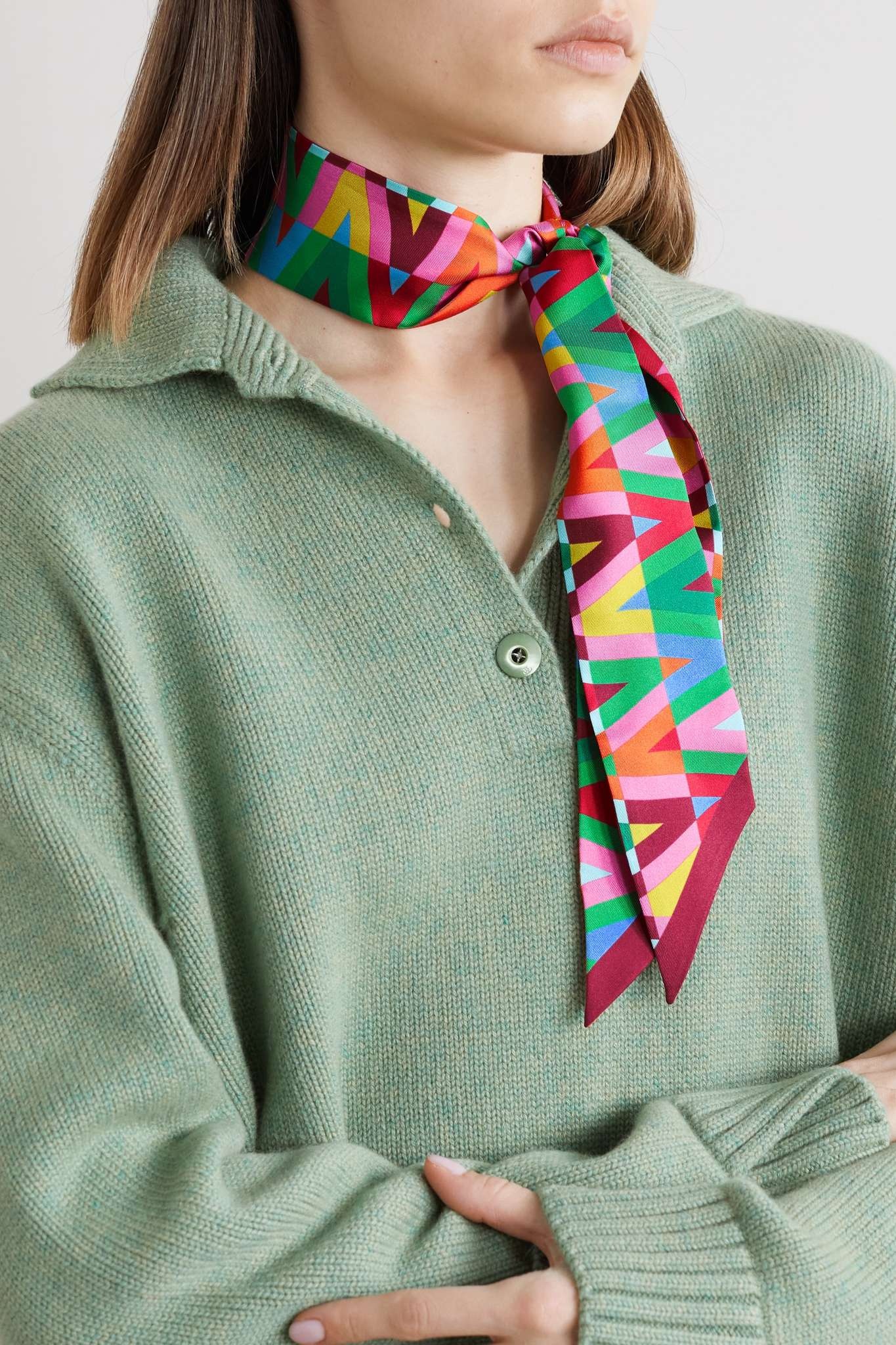 Printed silk-twill scarf - 2