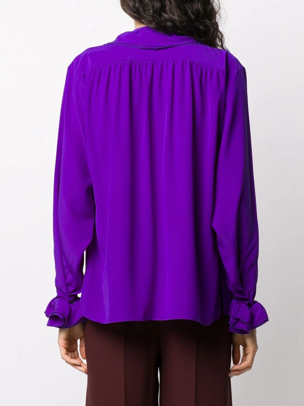 ruffled silk blouse - 4